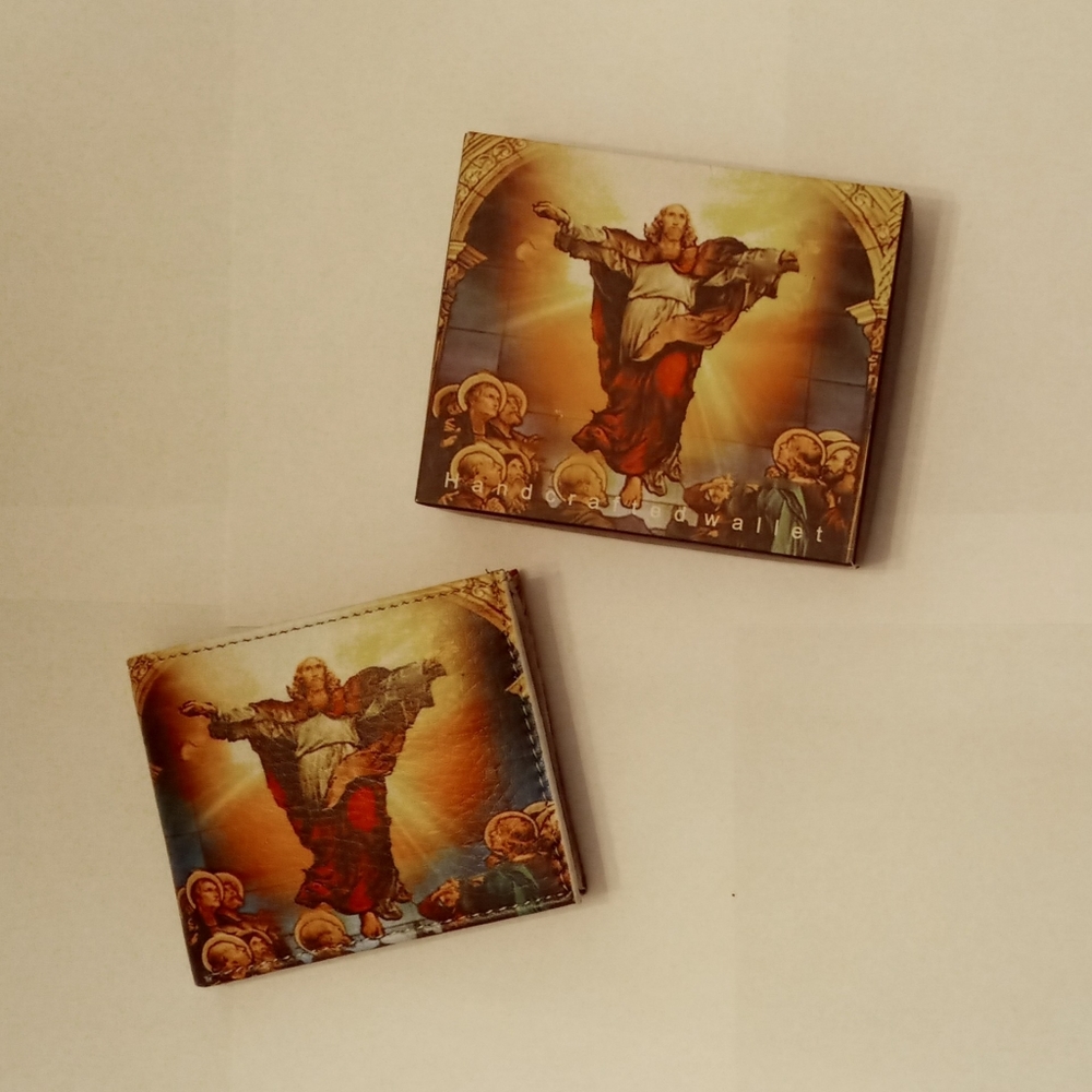 Jesus Christ Ascension Risen Wallet and Box GOD